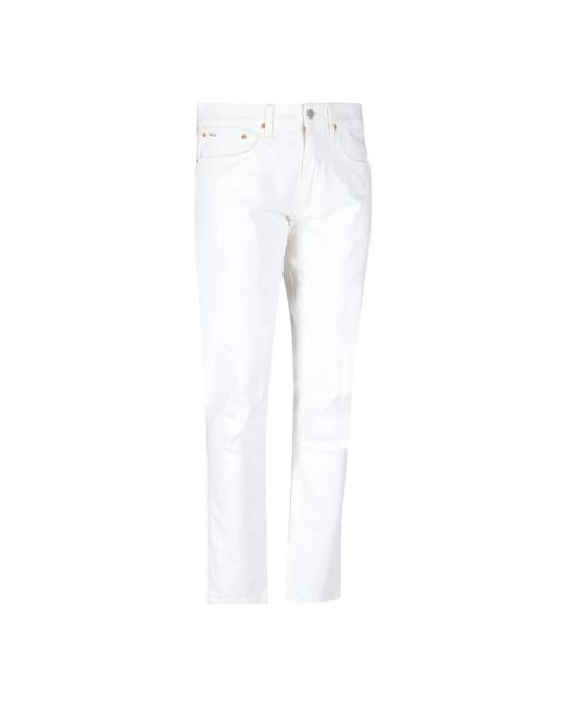 Ralph Lauren White Slim-Fit Jeans for men
