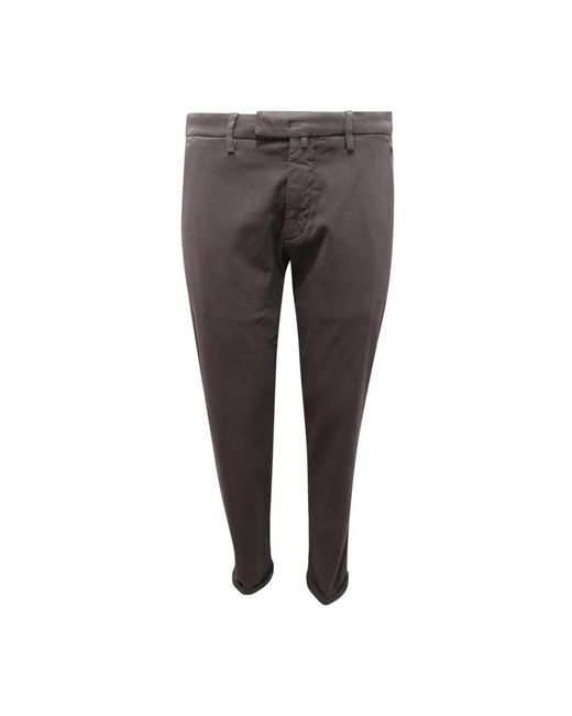 BRIGLIA Broeken ,Grijs ,Katoen Slimme Katoen/Tencel Broek Vintage Effect in het Gray voor heren