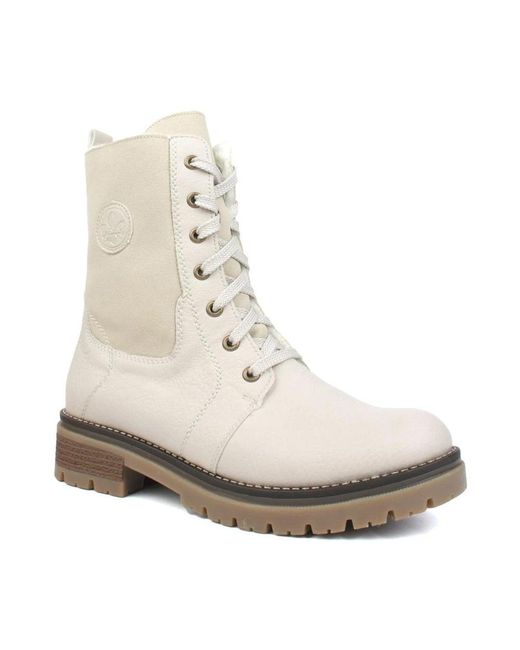 Rieker Natural Lace-Up Boots