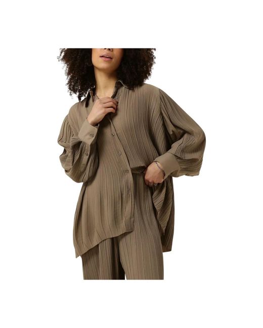 Second Female Overhemden ,Groen Tracy Shirt Blouse in het Brown