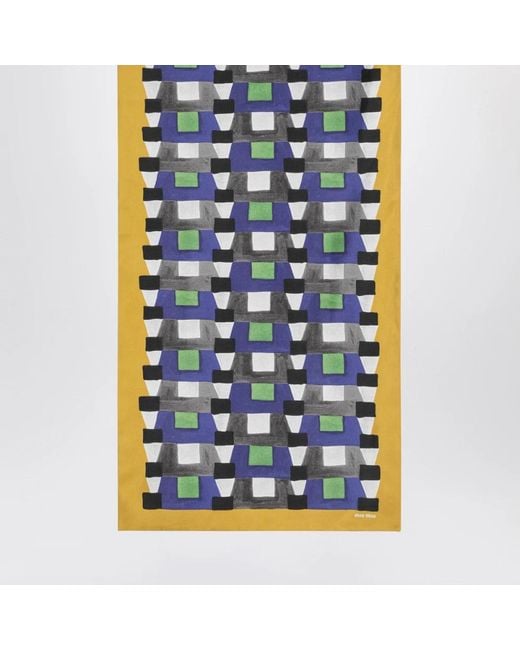 Miu Miu Blue Silk Scarves