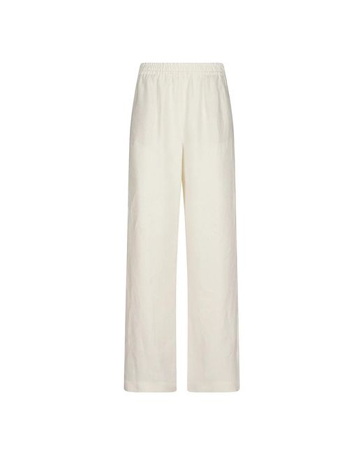 Eleventy White Wide Trousers