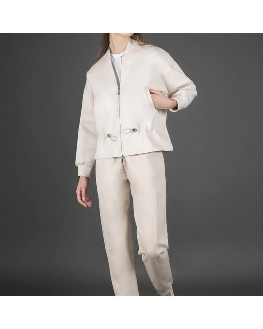 Moorer Natural Bomber Jackets