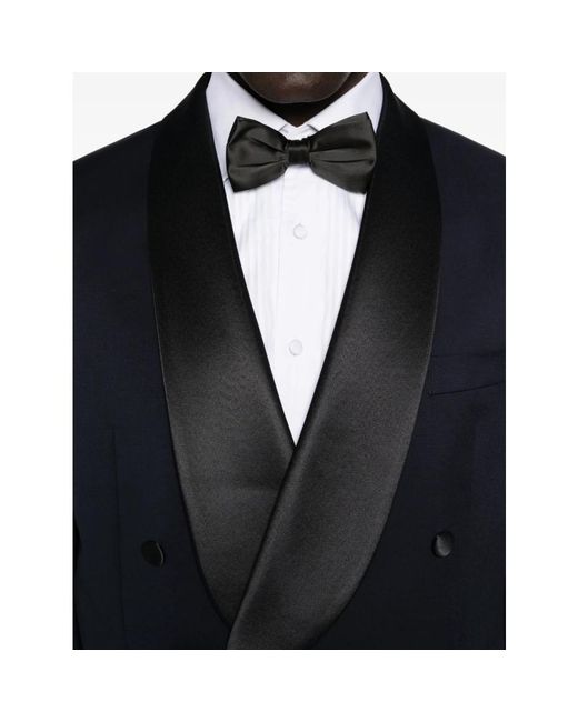 Luigi Bianchi Blue Double Breasted Suits for men