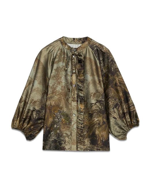 Blouses Oltre de color Green