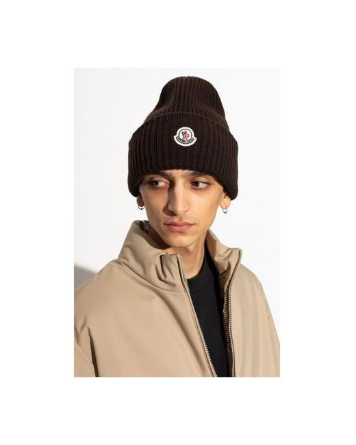 Beanies di Moncler in Black da Uomo
