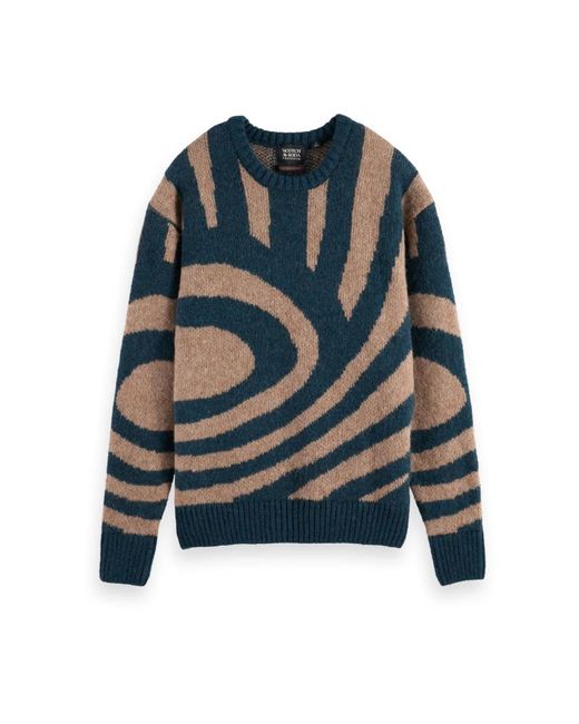 Scotch & Soda Round-Neck Knitwear in het Blue voor heren