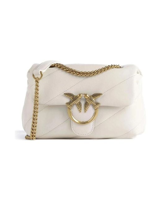 Pinko Shoulder Bags in het Natural