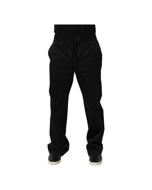 Dolce & Gabbana Black Sweatpants for men