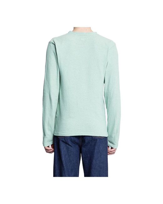 Long Sleeve Tops Kapital de hombre de color Blue