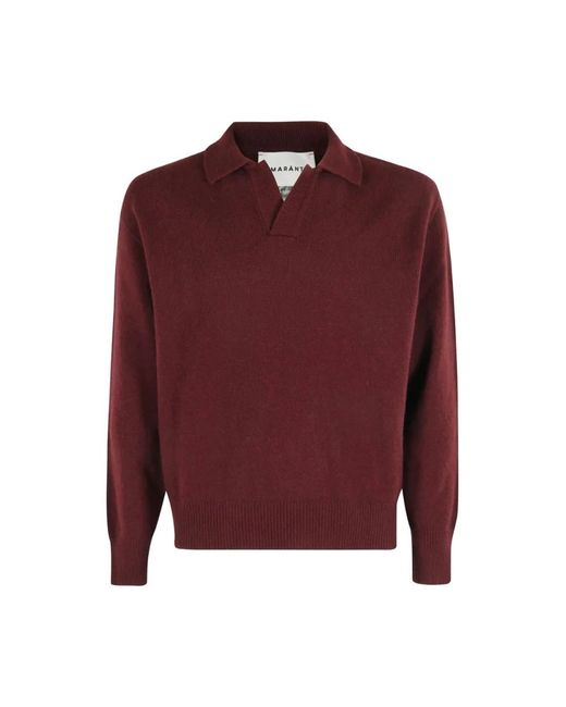 Amaranto Pullover Mit Polokragen in Red für Herren