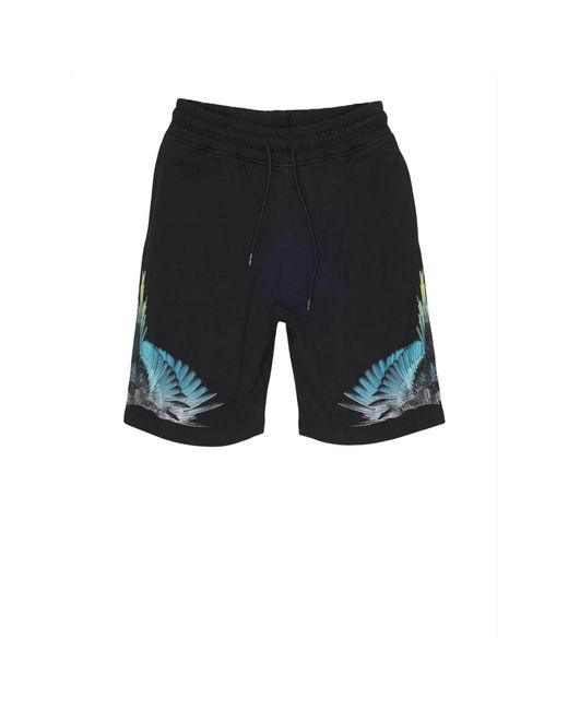 Marcelo Burlon Black Casual Shorts for men