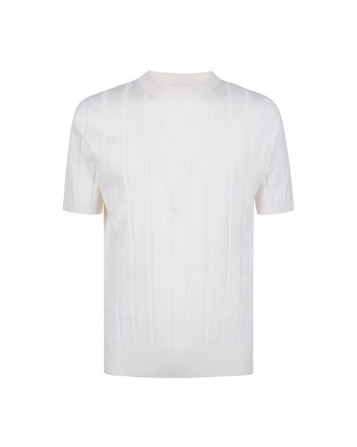 Eleventy White Round-Neck Knitwear for men
