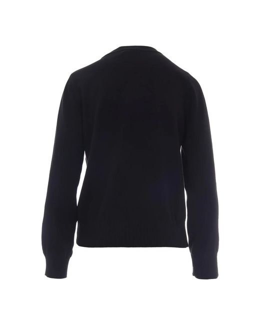 Ganni Black Round-Neck Knitwear