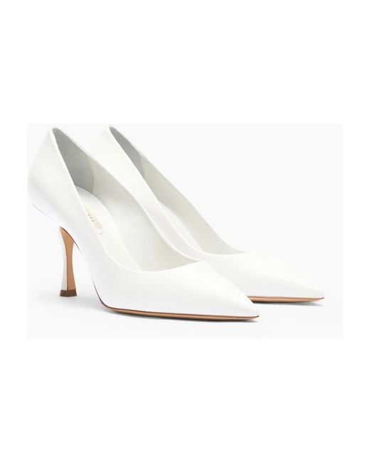 Casadei White Pumps
