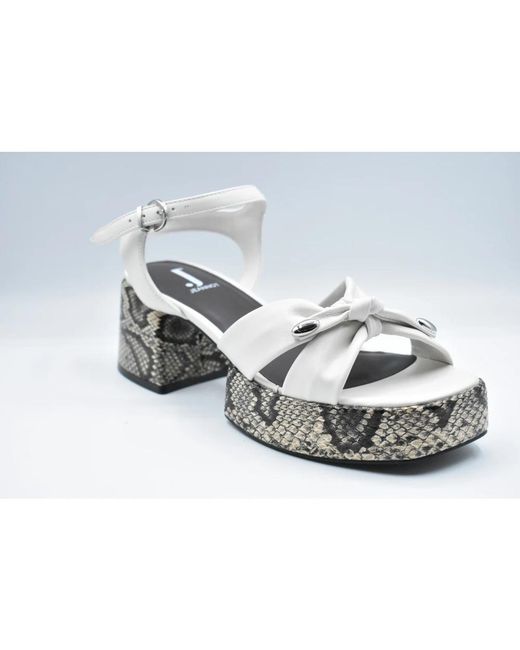 Jeannot Schoenen ,Wit ,Laced Schoenen in het Metallic