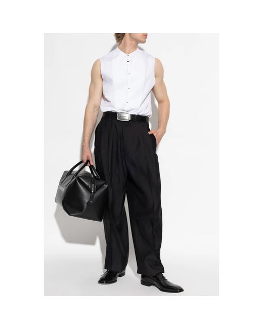 DSquared² Broeken ,Zwart ,Wol Broek Met Zijstrepen in het Black voor heren
