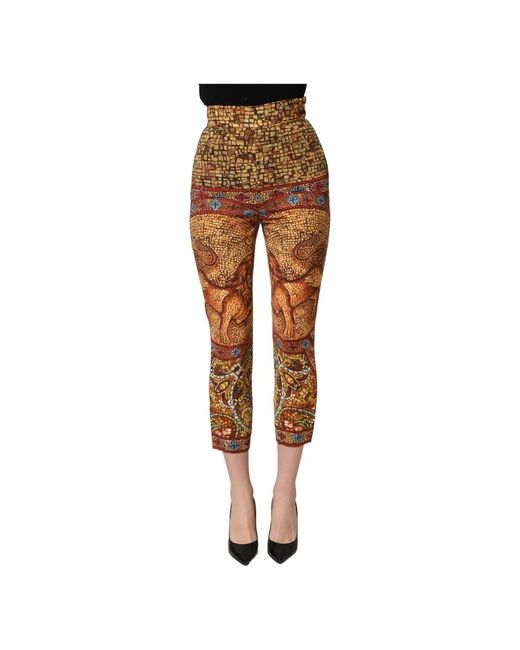 Dolce & Gabbana Brown Cropped Trousers