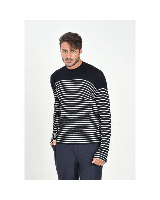 Round-Neck Knitwear ARMANI EXCHANGE pour homme en coloris Blue