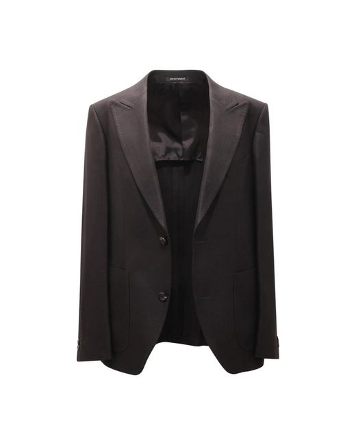 Armani Jassen ,Zwart ,Savile Line Jas Made in het Black voor heren