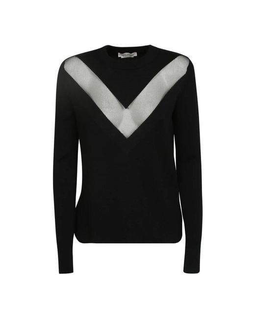 Alexander McQueen Black Trendiges schwarzes strickkleid mit chevron-muster