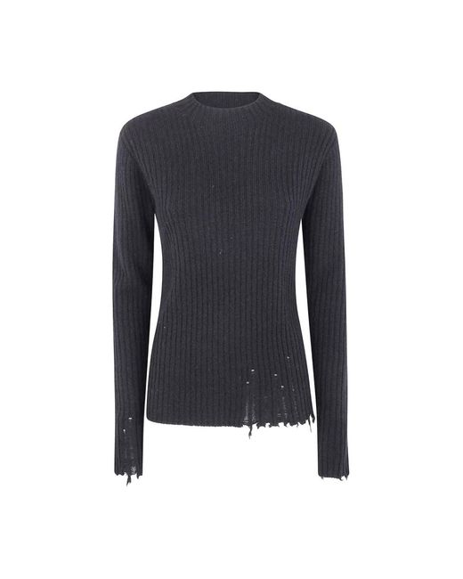Uma Wang Blue Round-Neck Knitwear