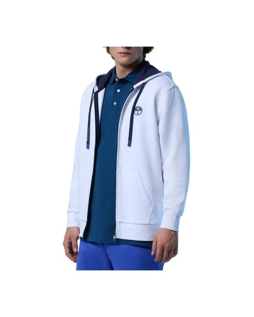 North Sails Blue Zip-Throughs for men