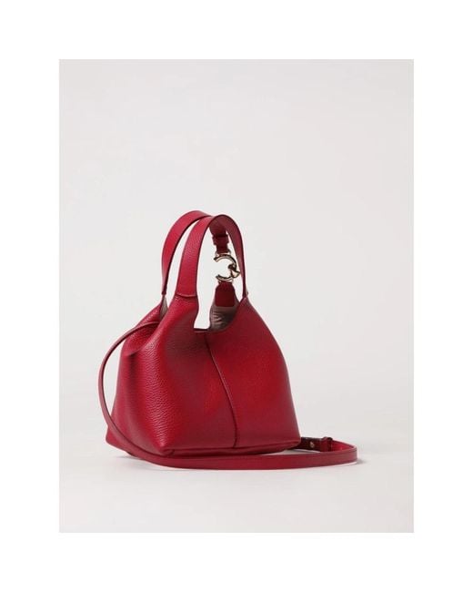 Coccinelle Red Rote Schultertasche Top Reißverschluss