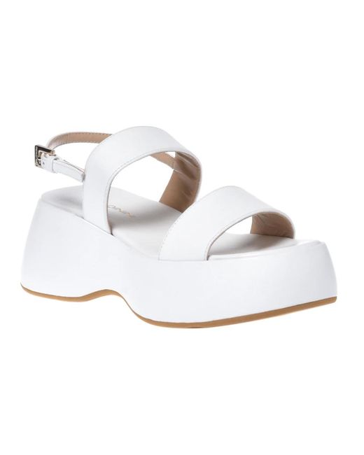 Baldinini White Flat Sandals