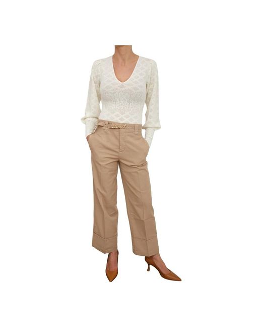 Twinset Natural Cropped Trousers