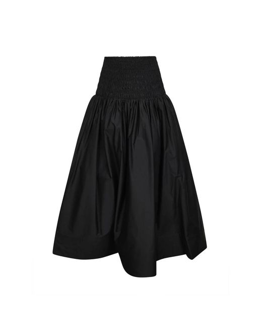 Self-Portrait Rokken ,Zwart ,Katoen Cotton Midi Rok in het Black