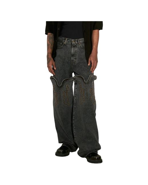 Jeans > wide jeans Y. Project pour homme en coloris Black