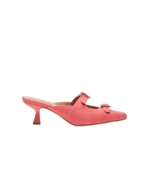 Scarosso Pink Heeled Mules