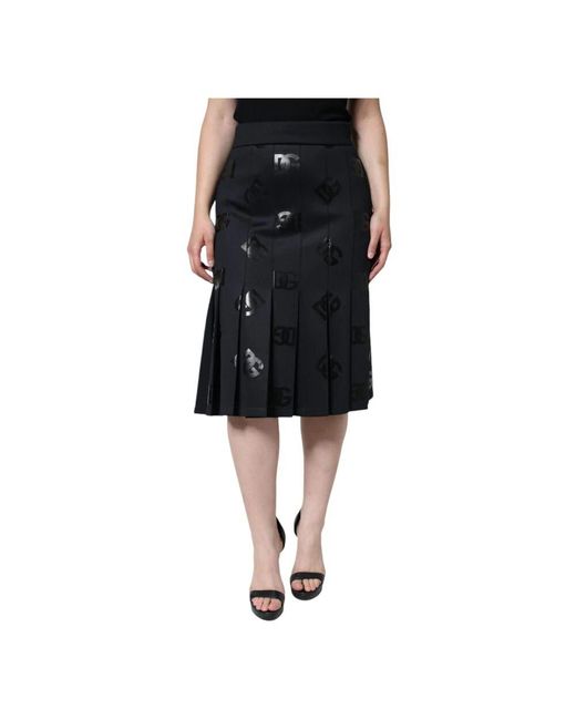 Dolce & Gabbana Black Midi Skirts