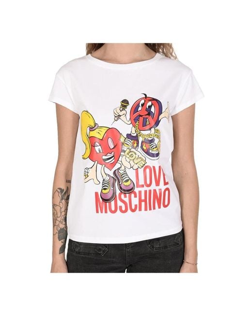 Love Moschino White T-Shirts