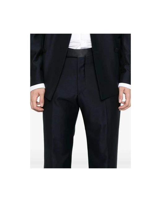 Tagliatore Black Double Breasted Suits for men