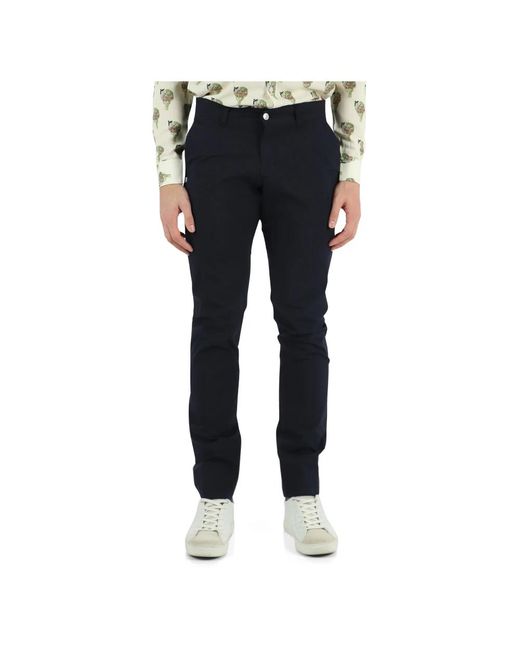 Grey: pantalone chino in cotone stretch di Daniele Alessandrini in Blue da Uomo