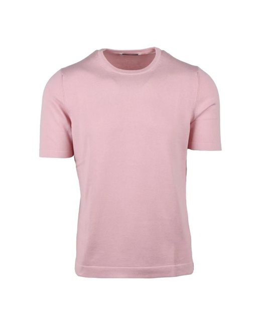 Gran Sasso Pink T-Shirts for men