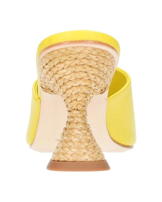Paloma Barceló Yellow Heeled Mules