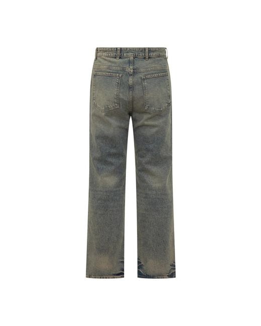 Represent Gray Straight Jeans for men