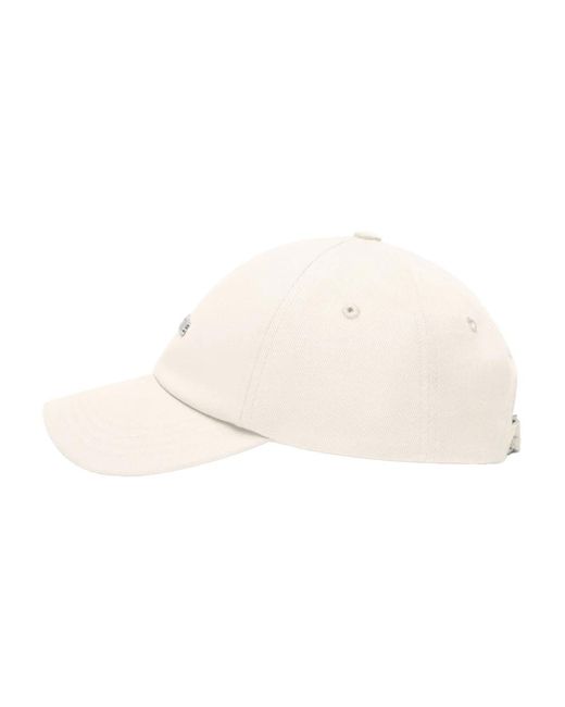 Jacquemus Accessoires ,Wit ,Witte Canvas Baseballpet in het Natural