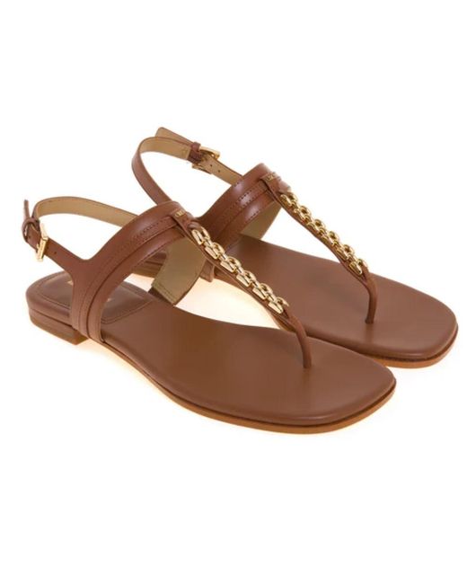 Michael Kors Brown Flat Sandals