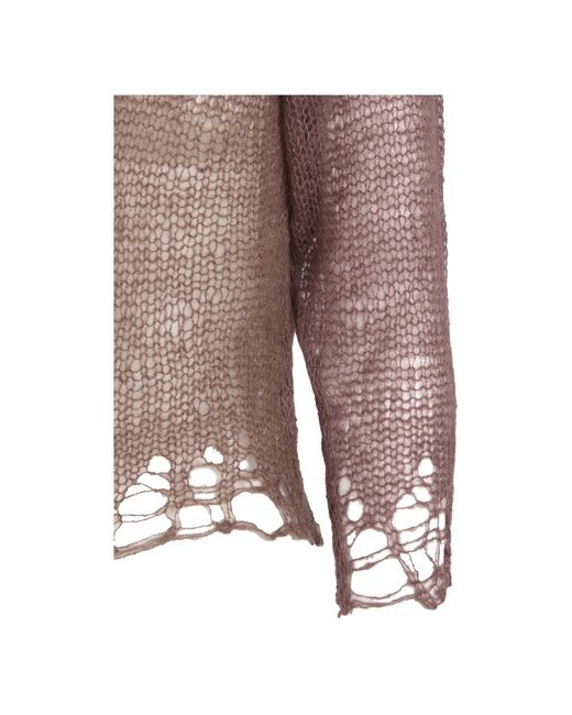Cortana Truien & Vesten ,Paars ,Kasjmier Open Knit Jacket in het Brown