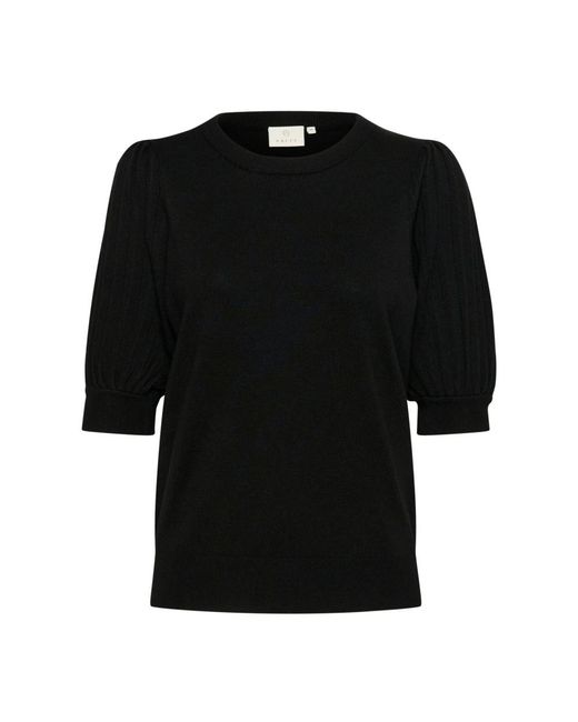 Kaffe Truien & Vesten ,Zwart ,Kalone Knit Pullover 1/2 Sl Strik in het Black