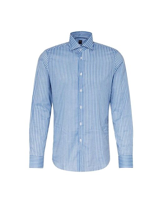 Fedeli Blue Casual Shirts for men
