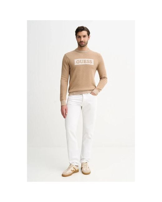 Guess Jack Sweater in het Natural voor heren