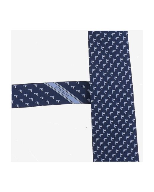 Ferragamo Blue Ties for men