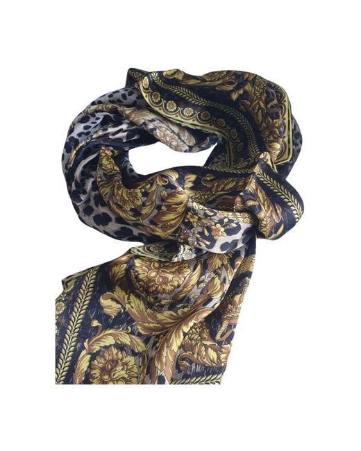 Versace Black Silk Scarves