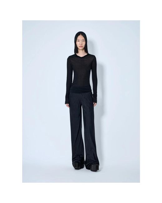 Rick Owens Black Long Sleeve T-Shirts