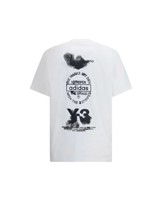 Y-3 T-Shirt Met Grafische Print in het White voor heren